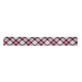 Ruban En Satin Plaid rose et noir (Devant)