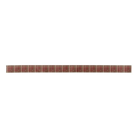 Ruban En Satin Plaid rouge de Noël et vert rustique (Devant)