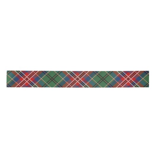 Ruban En Satin Plaid Rustic Green Red MacCulloch Tartan (Devant)