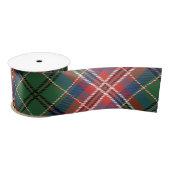 Ruban En Satin Plaid Rustic Green Red MacCulloch Tartan (Bobine)