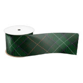 Ruban En Satin Plaid Rustique classique Vert Tartan traditionnel (Bobine)