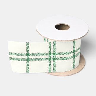 Ruban En Satin Plaid Vert