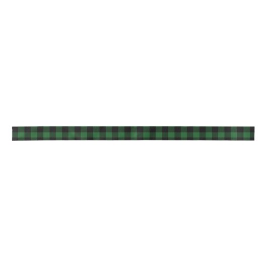 Ruban En Satin Plaid vert de Buffalo (Devant)