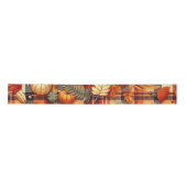 Ruban En Satin Plaids d'automne citrouille Maple Feuille (Devant)