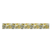 Ruban En Satin Plumeria jaune Mariage blanc Floral (Devant)