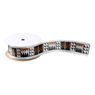 Ruban En Satin Plumes bénites de 1,5 pouce en orange