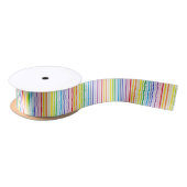 Ruban En Satin Plus large arc-en-ciel vertical de spectre et (Bobine)