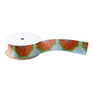 Ruban En Satin POINSETTIA MODERNE dans l'ORANGE