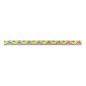 Ruban En Satin POINSETTIA MODERNE en JAUNE (Devant)