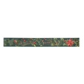 Ruban En Satin Poinsettia Verdure Botanique Floral (Devant)