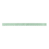 Ruban En Satin Points blancs sur fond vert sauge (Devant)
