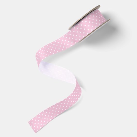 Ruban En Satin Points classiques blanc - Rose clair (Dos)