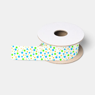 Ruban En Satin Points de couleur amusants