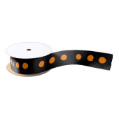 Ruban En Satin Points Répétitifs Orange (Bobine)