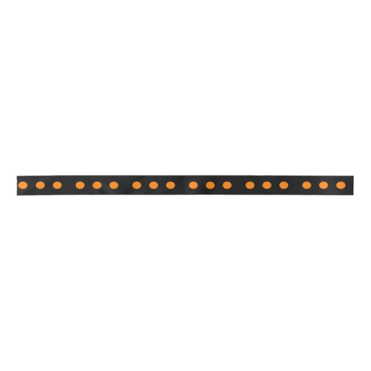 Ruban En Satin Points Répétitifs Orange (Devant)