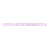 Ruban En Satin Points rose Pastel et Motif Carré (Devant)