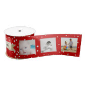 Ruban En Satin Points rouges aléatoires Joyeux petit Noël (Bobine)