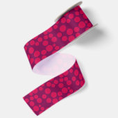 Ruban En Satin points rouges sur fond blanc (Dos)