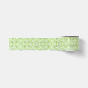 Ruban En Satin Points verts plats et Motif ovale