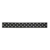 Ruban En Satin Pois blancs antiques en noir (Devant)