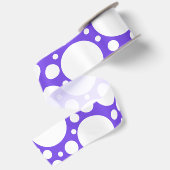 Ruban En Satin Pois en violet et blanc (Dos)