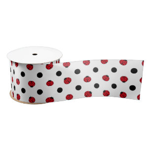 Ruban En Satin Pois rétro de Ladybugs