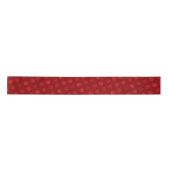 Ruban En Satin Pois rouges Abstrait moderne élégant Noël (Devant)