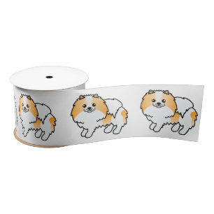 Ruban En Satin Pomeranian couleur orange Parti mignon chien de de