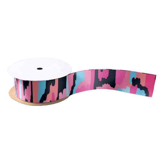Ruban En Satin Pop rose Abstrait (Bobine)