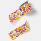 Ruban En Satin Popsicles de fruits congelés Abstraits (Dos)