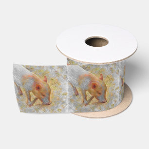Ruban En Satin Porcelet animal artistique