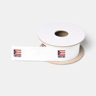 Ruban En Satin Porto Rico et drapeau portoricain