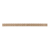 Ruban En Satin Pot Polka beige et latte (Devant)
