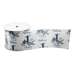Ruban En Satin Premier Noël de Petit Garçon