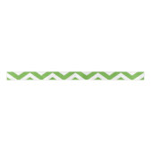 Ruban En Satin Printemps vert et blanc Chevron Mariage Anniversai (Devant)