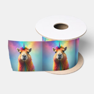 Ruban En Satin Prismhorn : La Licorne Capybara arc-en-ciel