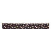 Ruban En Satin Purple and Gold Leopard Series Design 2 (Devant)