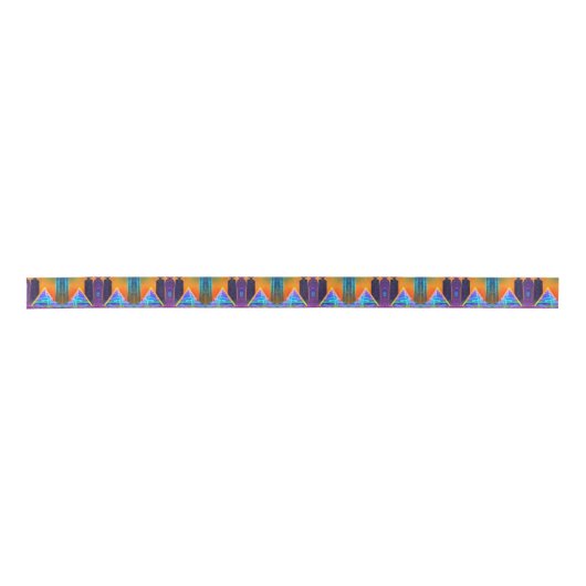 Ruban En Satin Pyramide holographique de Neon Futuristic (Devant)
