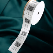 Ruban En Satin QR Code Custom Business Garderies Étiquettes