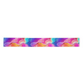 Ruban En Satin Rainbow Agate | Vibrant Abstract Stone Pattern (Devant)