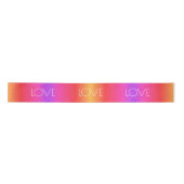 Ruban En Satin Rainbow Gradient Ribbon Love Texte personnalisé (Devant)