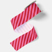 Ruban En Satin Rayé rose et rouge (Dos)