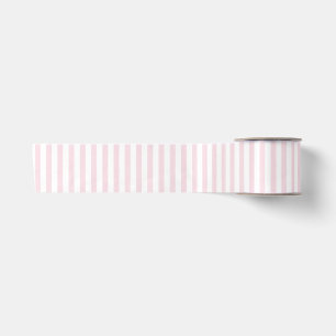 Ruban En Satin Rayure Brise Côtière - Rose Coquillage