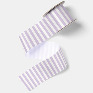 Ruban En Satin Rayures blanches violettes Anniversaire