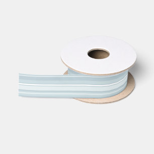 Ruban En Satin Rayures bleu glace