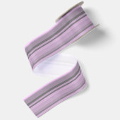 Ruban En Satin Rayures Gris Violet (Dos)