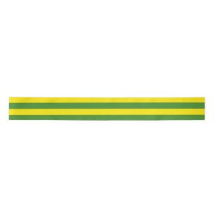 Ruban En Satin Rayures jaune et verte