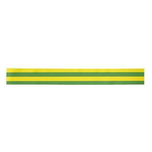 Ruban En Satin Rayures jaune et verte (Devant)