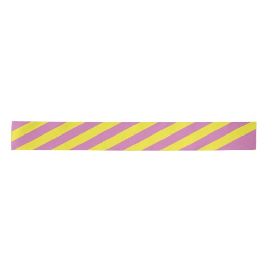 Ruban En Satin Rayures Jaune Rose (Devant)
