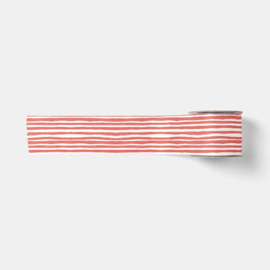 Ruban En Satin Rayures orange, lignes  (Devant)
